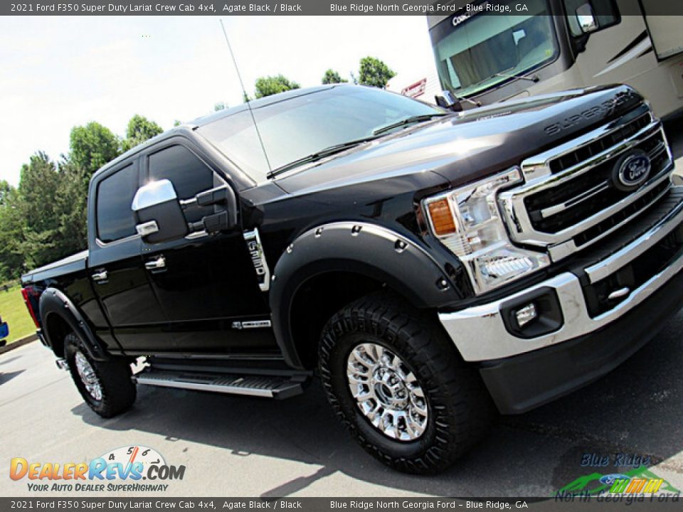 2021 Ford F350 Super Duty Lariat Crew Cab 4x4 Agate Black / Black Photo #31