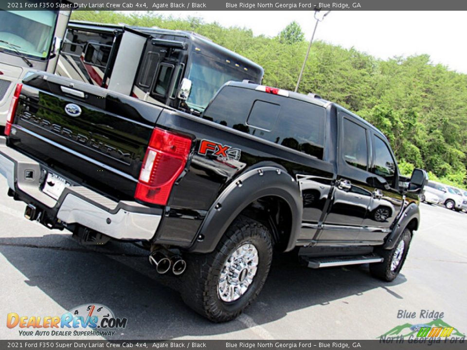 2021 Ford F350 Super Duty Lariat Crew Cab 4x4 Agate Black / Black Photo #32