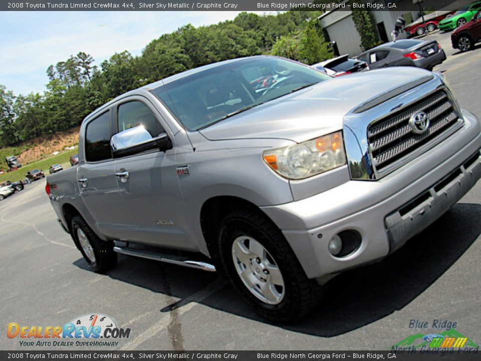 2008 Toyota Tundra Limited CrewMax 4x4 Silver Sky Metallic / Graphite Gray Photo #23