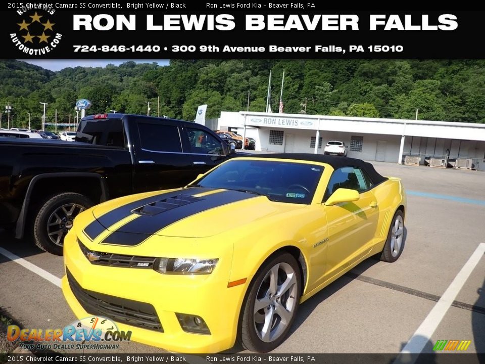 2015 Chevrolet Camaro SS Convertible Bright Yellow / Black Photo #1
