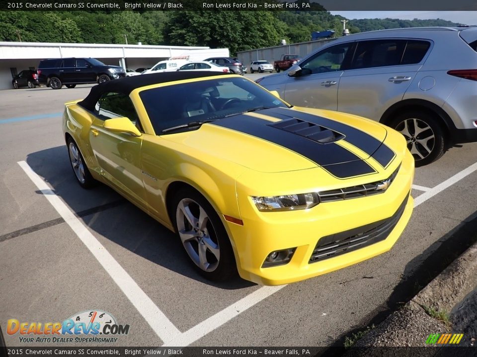 2015 Chevrolet Camaro SS Convertible Bright Yellow / Black Photo #3