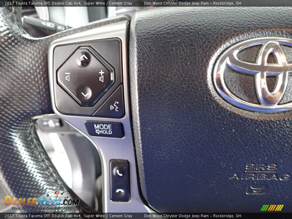 2017 Toyota Tacoma SR5 Double Cab 4x4 Super White / Cement Gray Photo #15