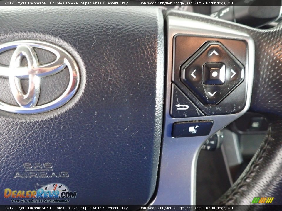 2017 Toyota Tacoma SR5 Double Cab 4x4 Super White / Cement Gray Photo #16