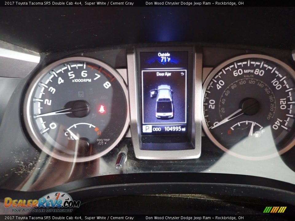 2017 Toyota Tacoma SR5 Double Cab 4x4 Super White / Cement Gray Photo #17