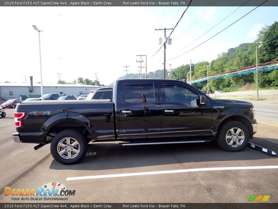 2019 Ford F150 XLT SuperCrew 4x4 Agate Black / Earth Gray Photo #3