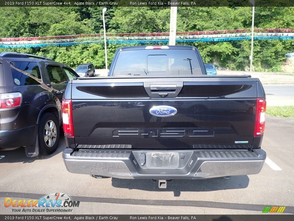 2019 Ford F150 XLT SuperCrew 4x4 Agate Black / Earth Gray Photo #4