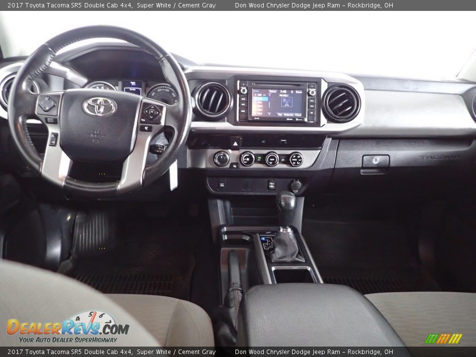 2017 Toyota Tacoma SR5 Double Cab 4x4 Super White / Cement Gray Photo #23