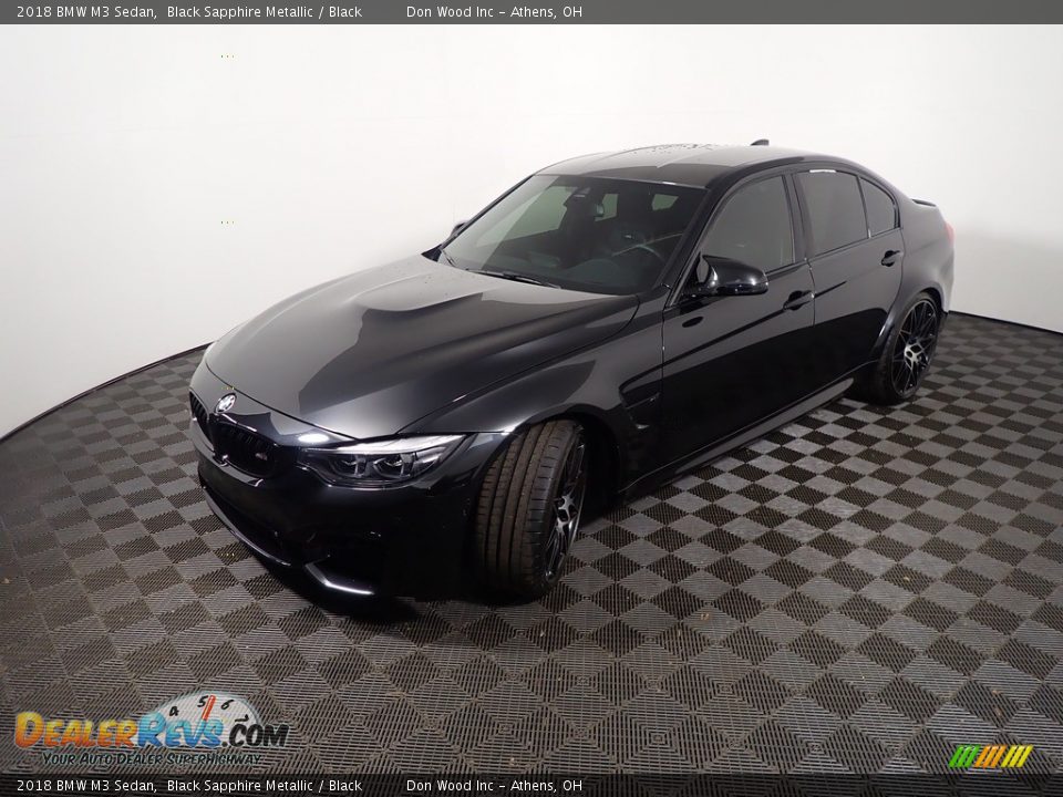 2018 BMW M3 Sedan Black Sapphire Metallic / Black Photo #9