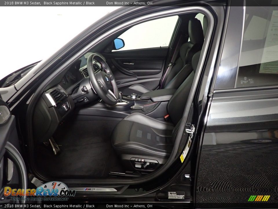 2018 BMW M3 Sedan Black Sapphire Metallic / Black Photo #22