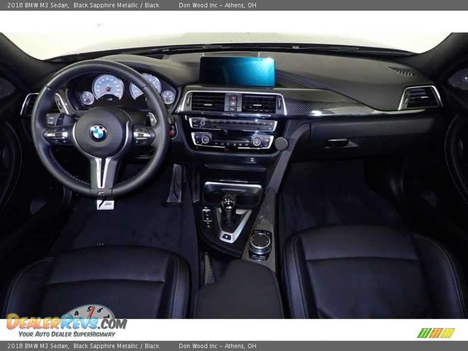 2018 BMW M3 Sedan Black Sapphire Metallic / Black Photo #24