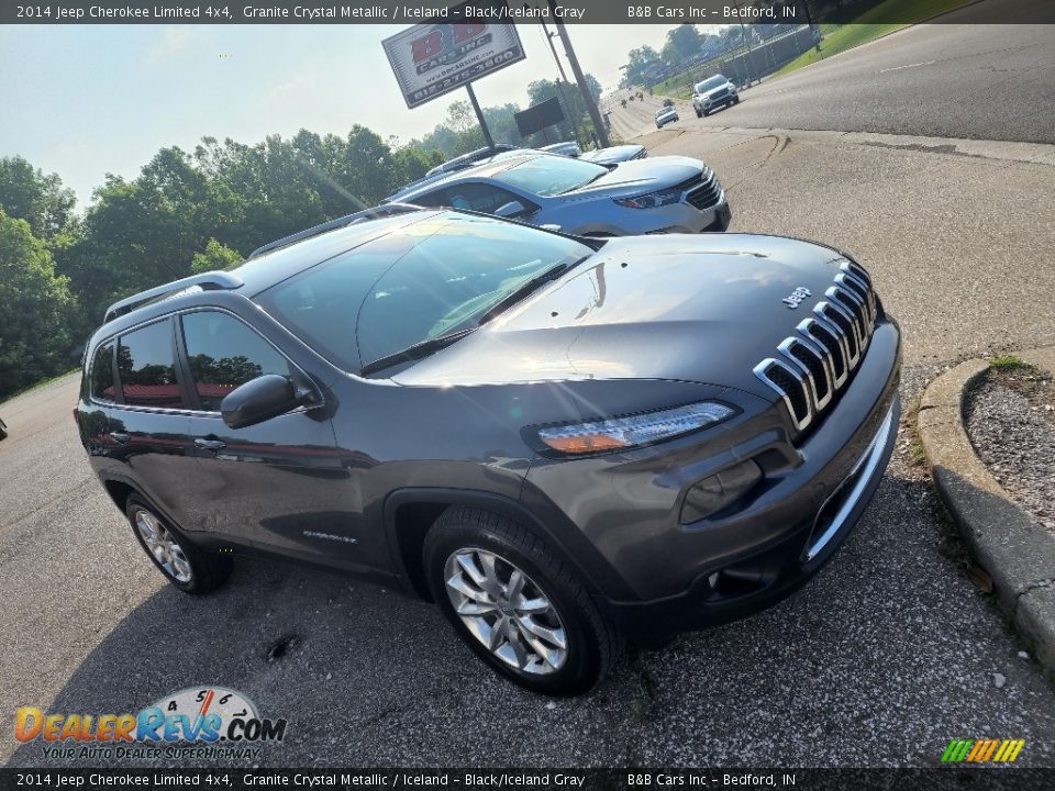 2014 Jeep Cherokee Limited 4x4 Granite Crystal Metallic / Iceland - Black/Iceland Gray Photo #2