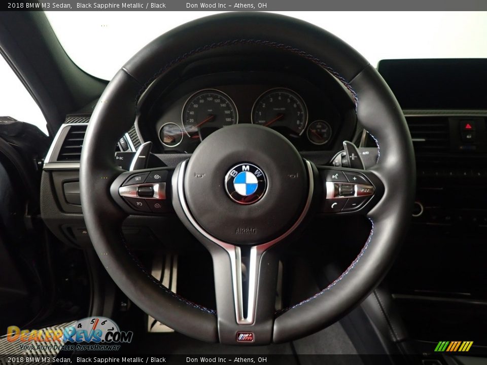 2018 BMW M3 Sedan Black Sapphire Metallic / Black Photo #27