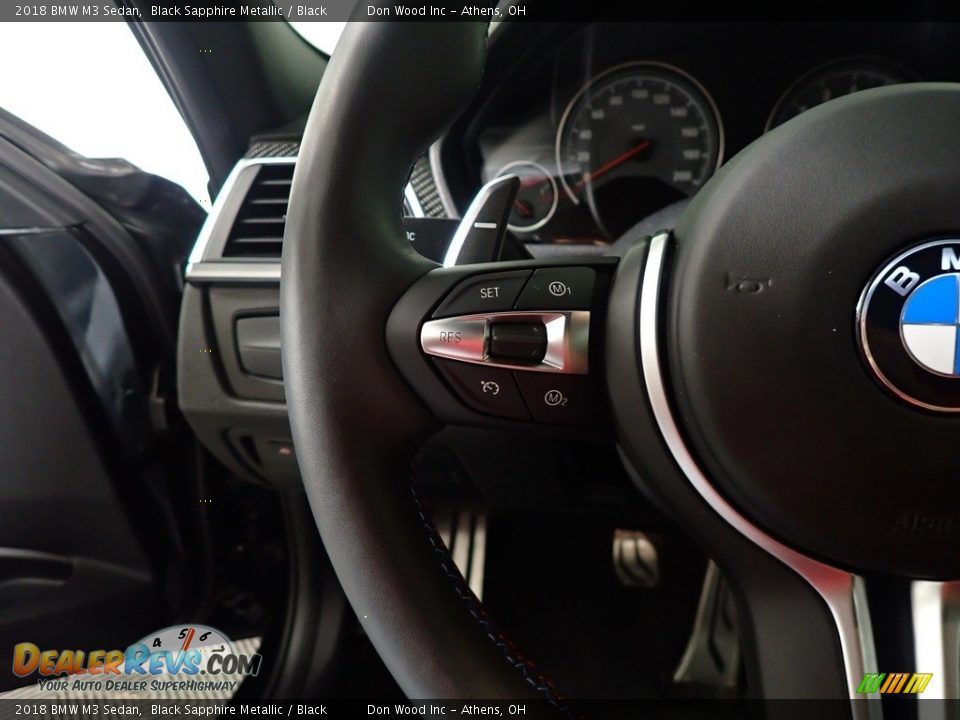 2018 BMW M3 Sedan Black Sapphire Metallic / Black Photo #29