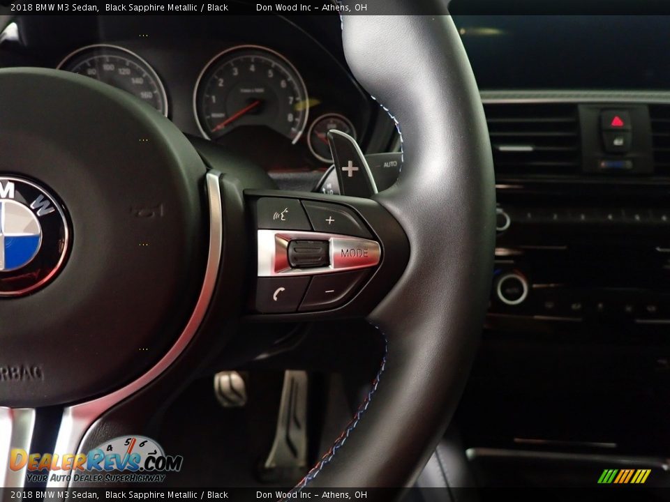 2018 BMW M3 Sedan Black Sapphire Metallic / Black Photo #30