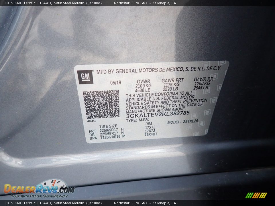 2019 GMC Terrain SLE AWD Satin Steel Metallic / Jet Black Photo #30