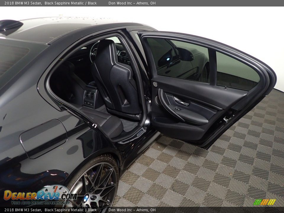 2018 BMW M3 Sedan Black Sapphire Metallic / Black Photo #36