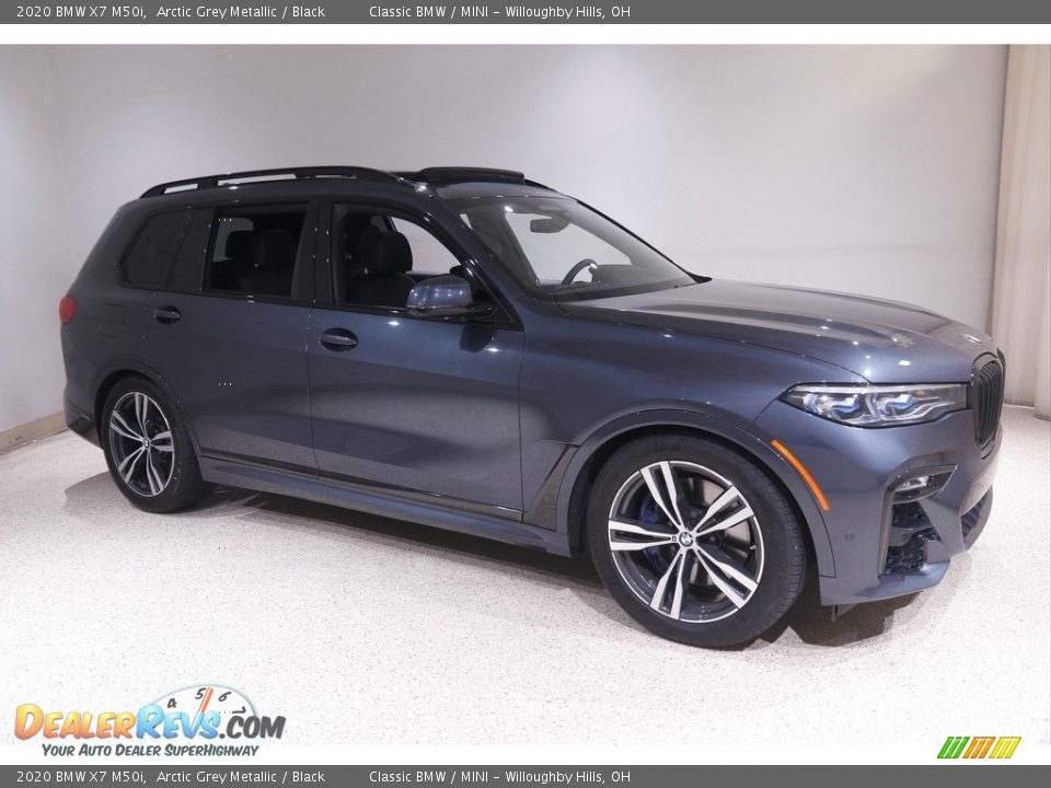 2020 BMW X7 M50i Arctic Grey Metallic / Black Photo #1