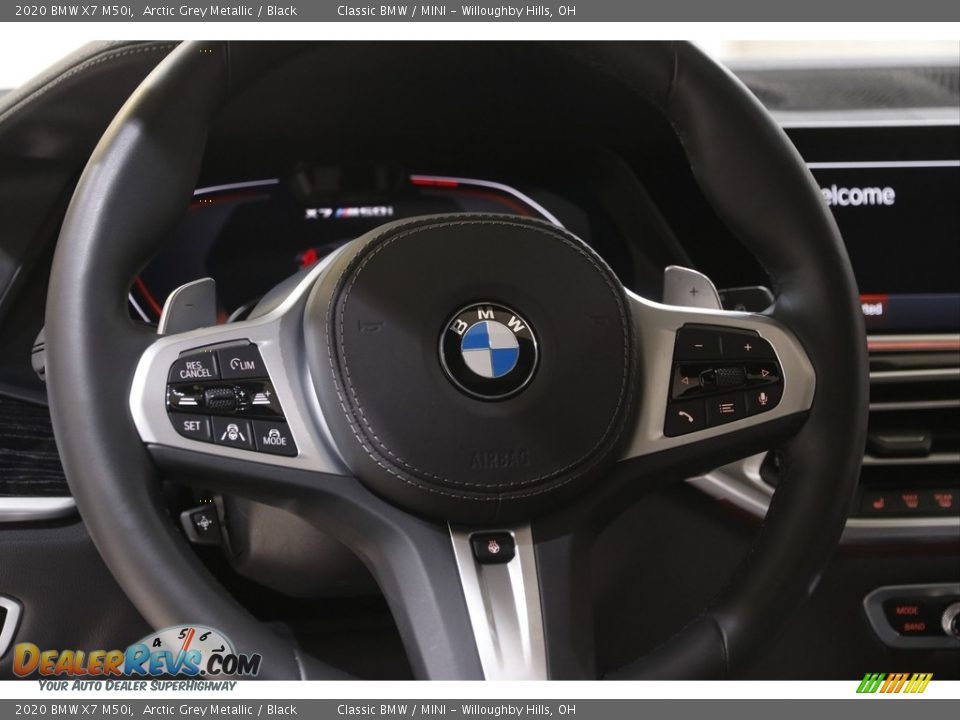 2020 BMW X7 M50i Arctic Grey Metallic / Black Photo #7