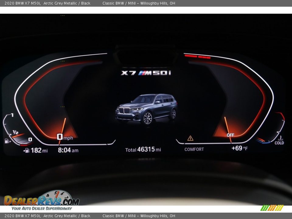 2020 BMW X7 M50i Arctic Grey Metallic / Black Photo #8