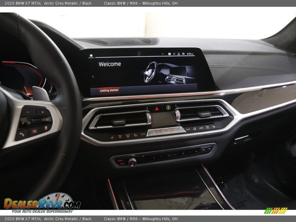 2020 BMW X7 M50i Arctic Grey Metallic / Black Photo #9