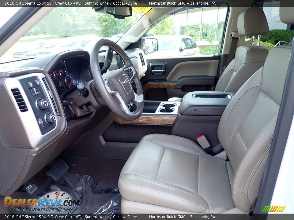 2018 GMC Sierra 1500 SLT Crew Cab 4WD Summit White / Cocoa/­Dune Photo #20