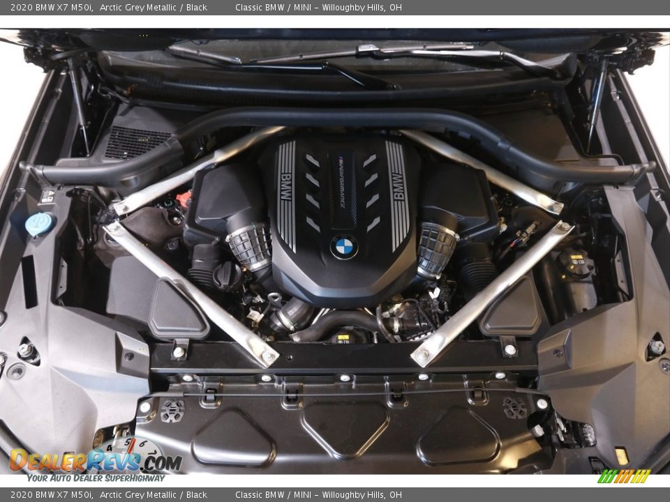 2020 BMW X7 M50i Arctic Grey Metallic / Black Photo #22