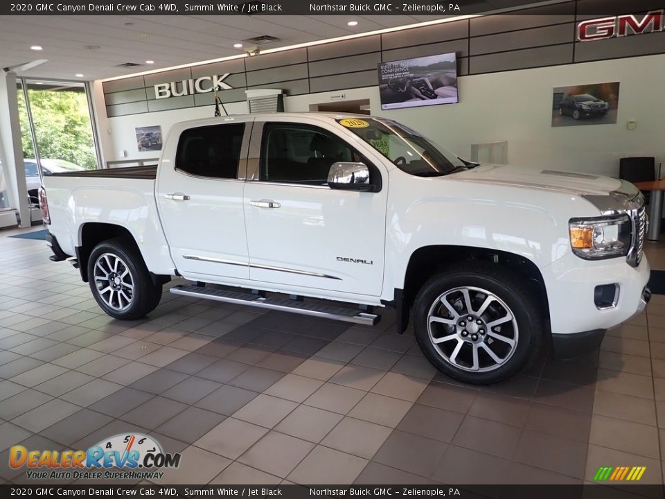 2020 GMC Canyon Denali Crew Cab 4WD Summit White / Jet Black Photo #8