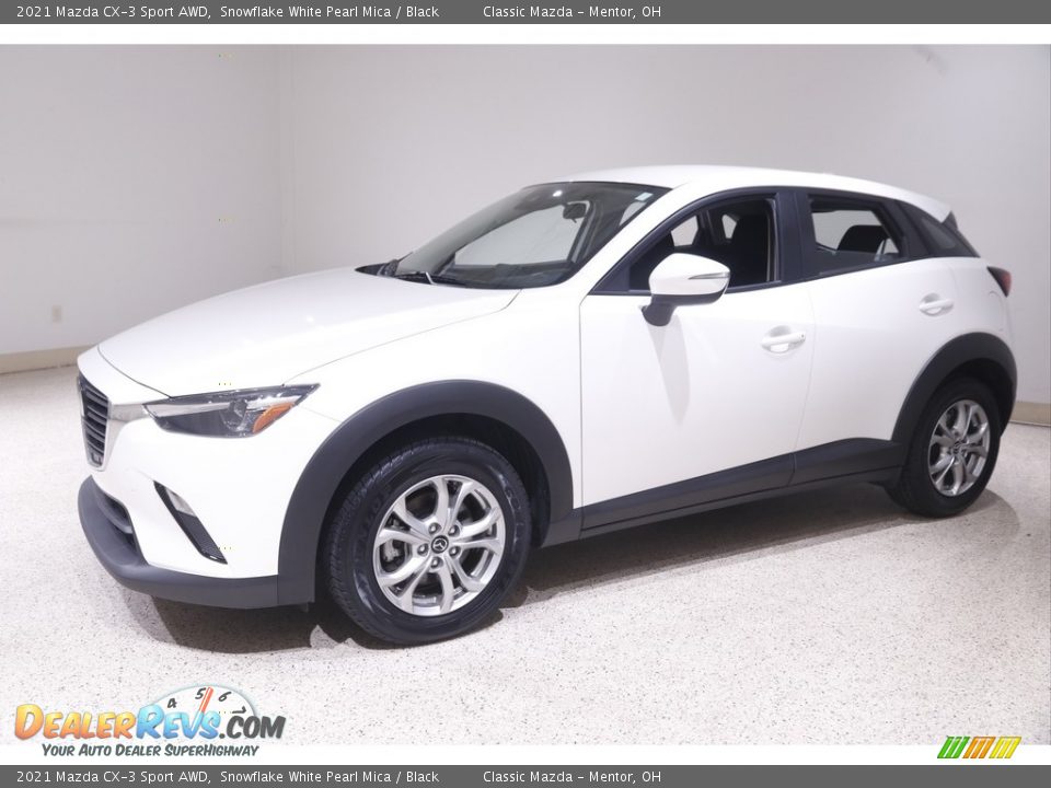 2021 Mazda CX-3 Sport AWD Snowflake White Pearl Mica / Black Photo #3