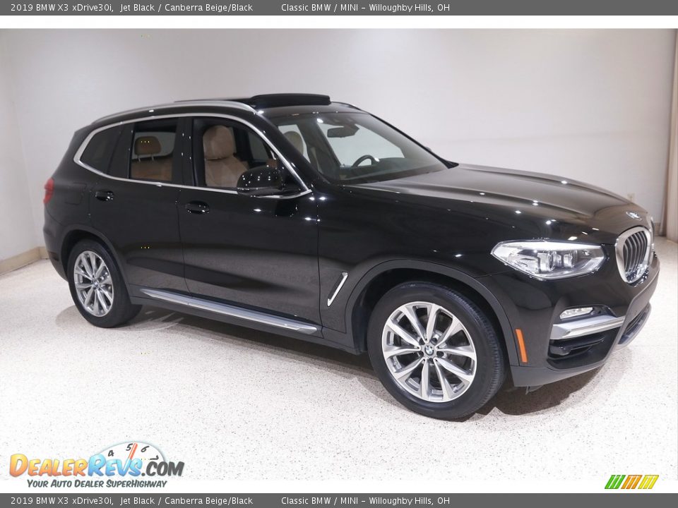 2019 BMW X3 xDrive30i Jet Black / Canberra Beige/Black Photo #1