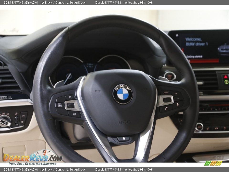 2019 BMW X3 xDrive30i Jet Black / Canberra Beige/Black Photo #7