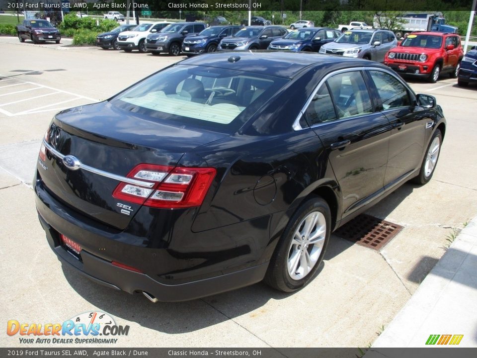 2019 Ford Taurus SEL AWD Agate Black / Dune Photo #7