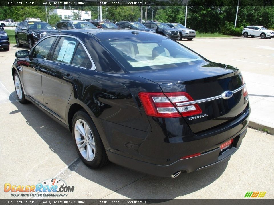 2019 Ford Taurus SEL AWD Agate Black / Dune Photo #9