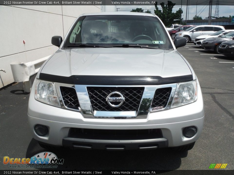 2012 Nissan Frontier SV Crew Cab 4x4 Brilliant Silver Metallic / Steel Photo #5