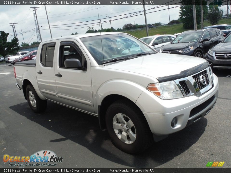 2012 Nissan Frontier SV Crew Cab 4x4 Brilliant Silver Metallic / Steel Photo #6