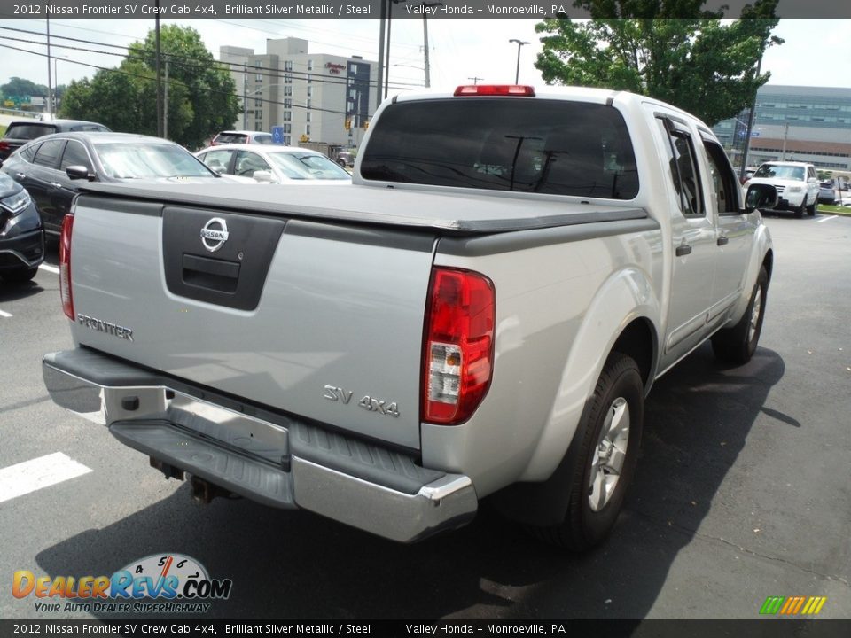 2012 Nissan Frontier SV Crew Cab 4x4 Brilliant Silver Metallic / Steel Photo #7