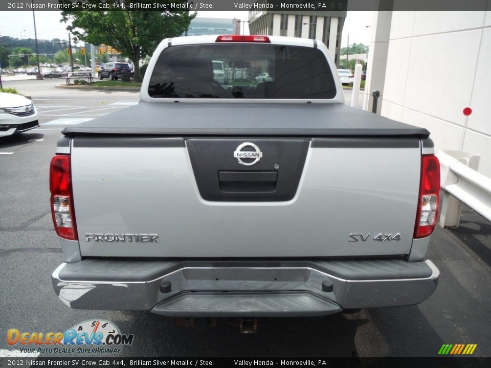 2012 Nissan Frontier SV Crew Cab 4x4 Brilliant Silver Metallic / Steel Photo #9