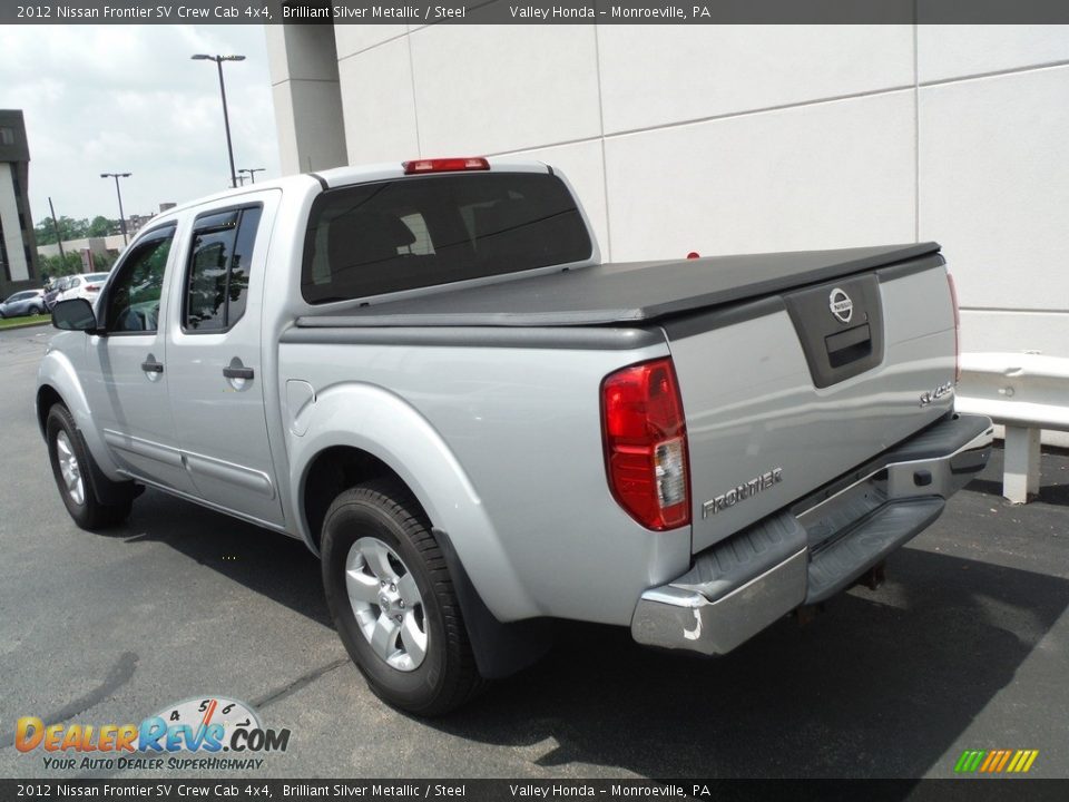 2012 Nissan Frontier SV Crew Cab 4x4 Brilliant Silver Metallic / Steel Photo #10