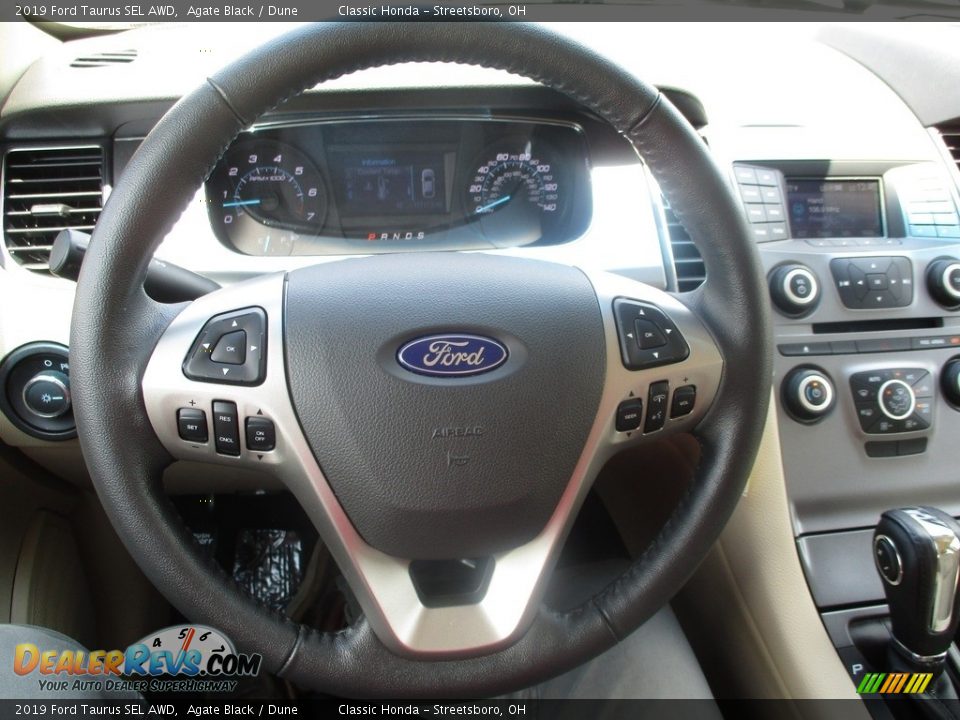 2019 Ford Taurus SEL AWD Agate Black / Dune Photo #30