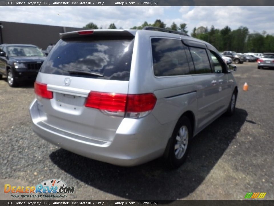 2010 Honda Odyssey EX-L Alabaster Silver Metallic / Gray Photo #6