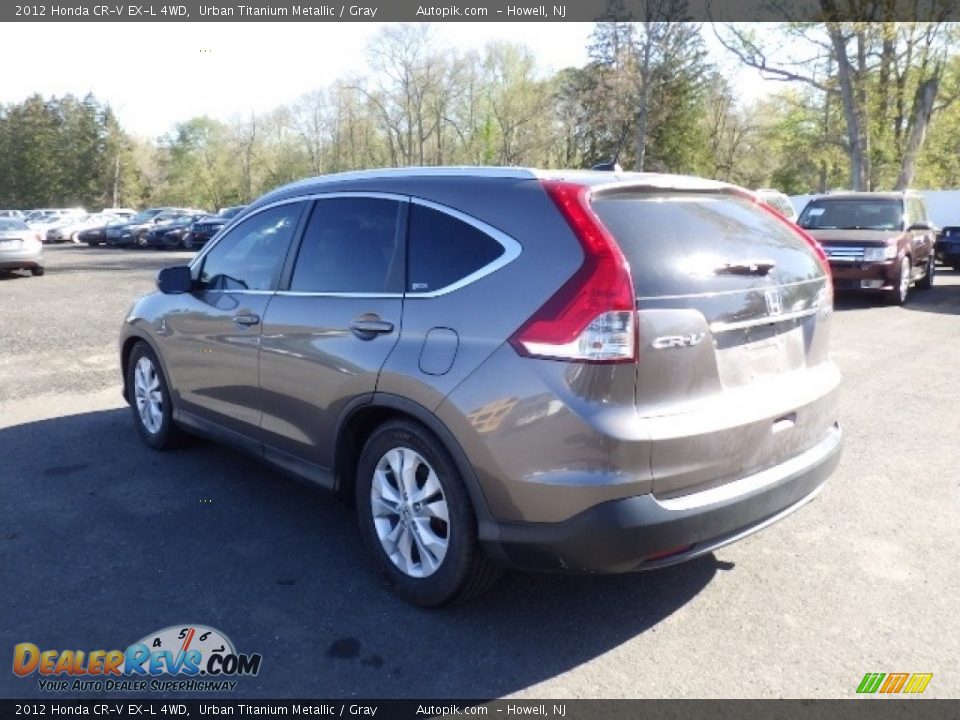 2012 Honda CR-V EX-L 4WD Urban Titanium Metallic / Gray Photo #4