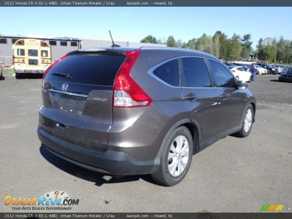 2012 Honda CR-V EX-L 4WD Urban Titanium Metallic / Gray Photo #6