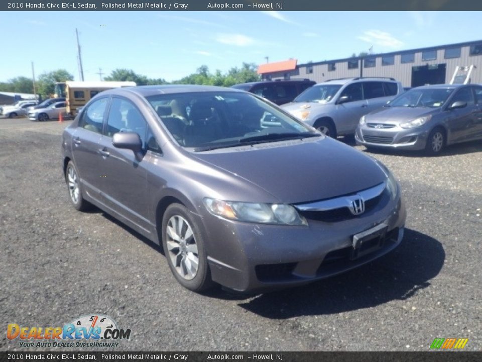 2010 Honda Civic EX-L Sedan Polished Metal Metallic / Gray Photo #3