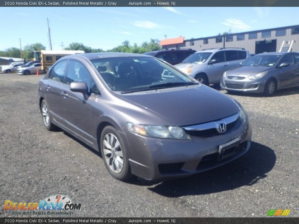 2010 Honda Civic EX-L Sedan Polished Metal Metallic / Gray Photo #3