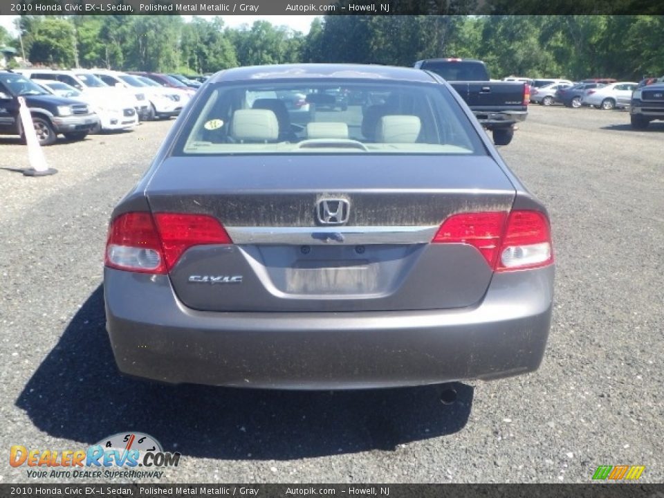 2010 Honda Civic EX-L Sedan Polished Metal Metallic / Gray Photo #5