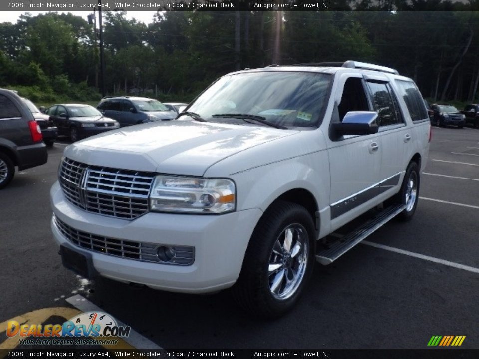 2008 Lincoln Navigator Luxury 4x4 White Chocolate Tri Coat / Charcoal Black Photo #1