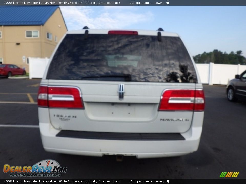 2008 Lincoln Navigator Luxury 4x4 White Chocolate Tri Coat / Charcoal Black Photo #5