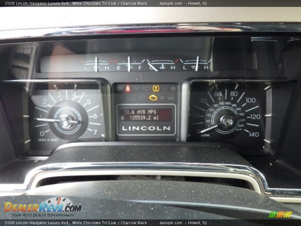2008 Lincoln Navigator Luxury 4x4 White Chocolate Tri Coat / Charcoal Black Photo #11