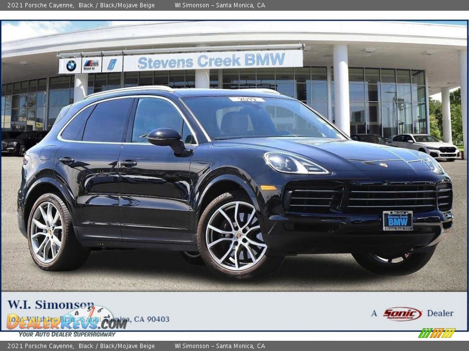 2021 Porsche Cayenne Black / Black/Mojave Beige Photo #1