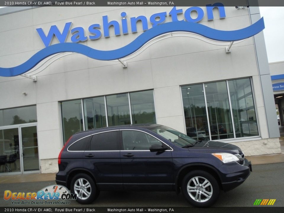 2010 Honda CR-V EX AWD Royal Blue Pearl / Black Photo #2