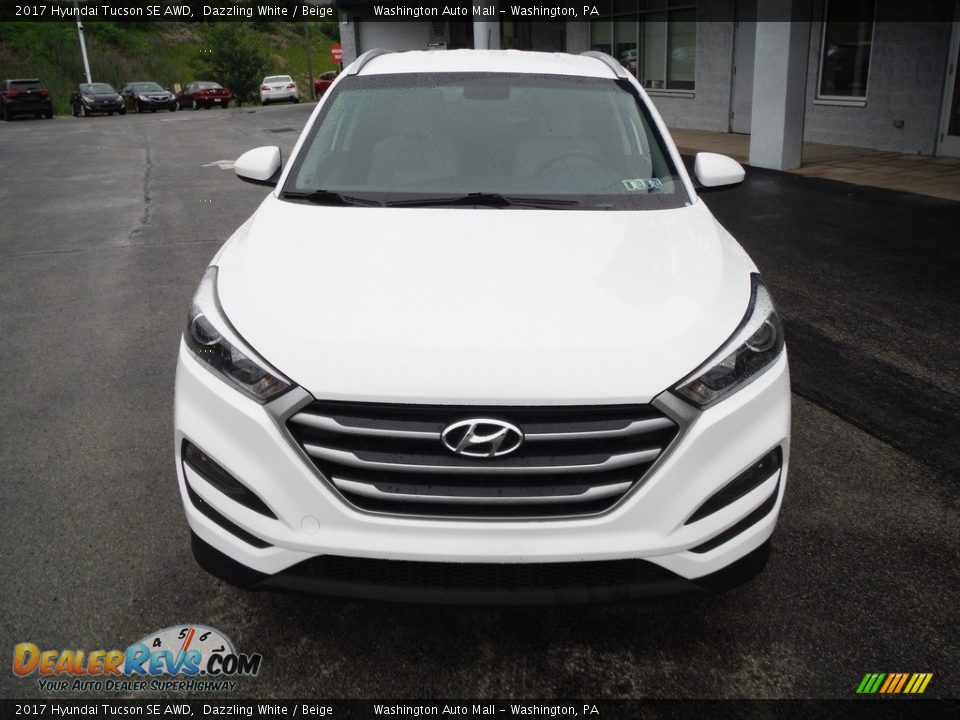 2017 Hyundai Tucson SE AWD Dazzling White / Beige Photo #4